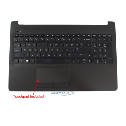 For HP 15-DB0521SA Compatible Palmrest Touchpad Cover Glossy UK Keyboard