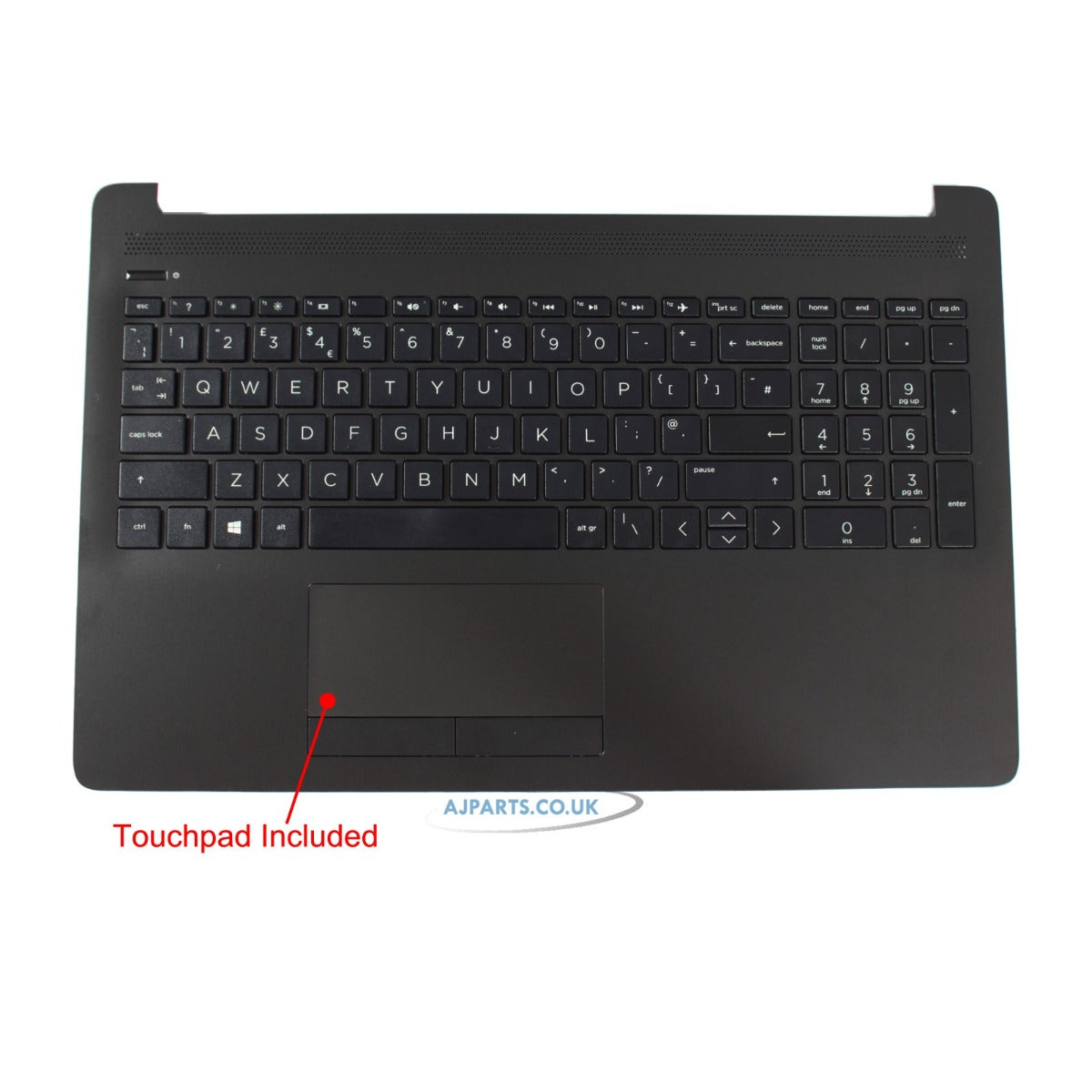 For HP 250 G7 Compatible Palmrest Touchpad Cover Glossy UK Keyboard