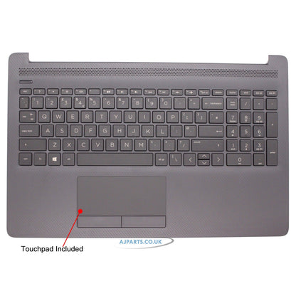 For HP L50000-031 Palmrest Touchpad Cover UK Compatible Keyboard Black
