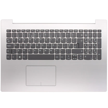 Lenovo 5CB0R16565 Silver UK Layout Replacement Laptop Palmrest with Keyboard & Touchpad