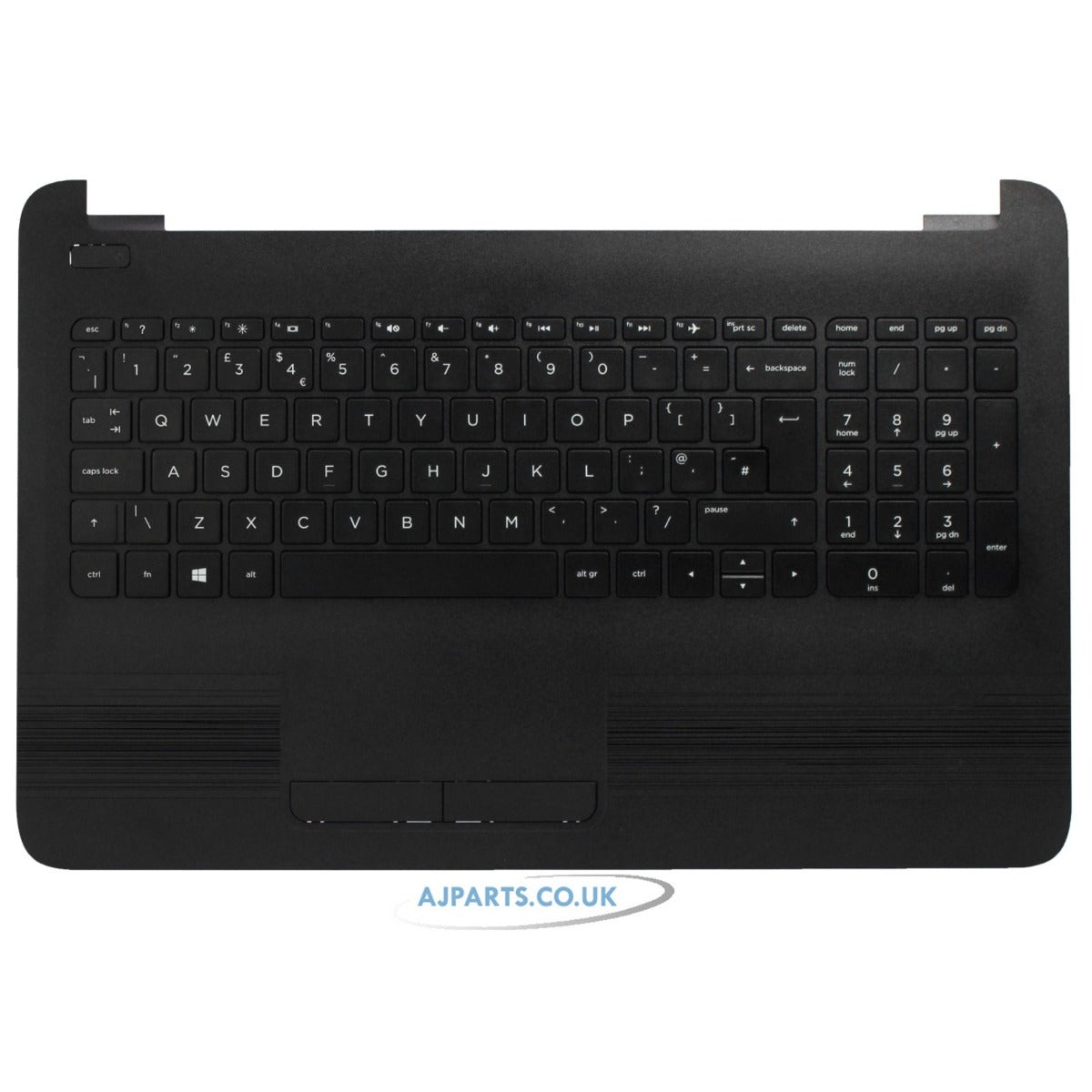 Compatible WIth HP 15-AC UK Black Palmrest Top Case With Touchpad Keyboard