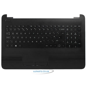 Compatible WIth HP 15-AC UK Black Palmrest Top Case With Touchpad Keyboard
