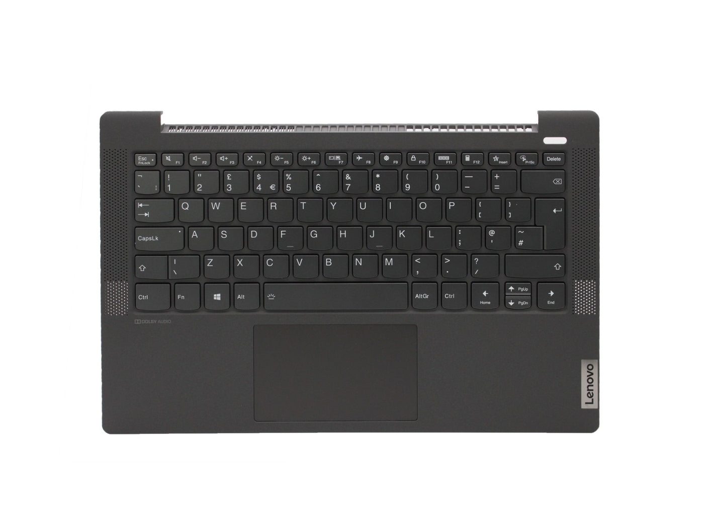 Compatible Lenovo 5CB0Y88763 Palmrest UK Backlit Keyboard Bezel Touchpad Grey