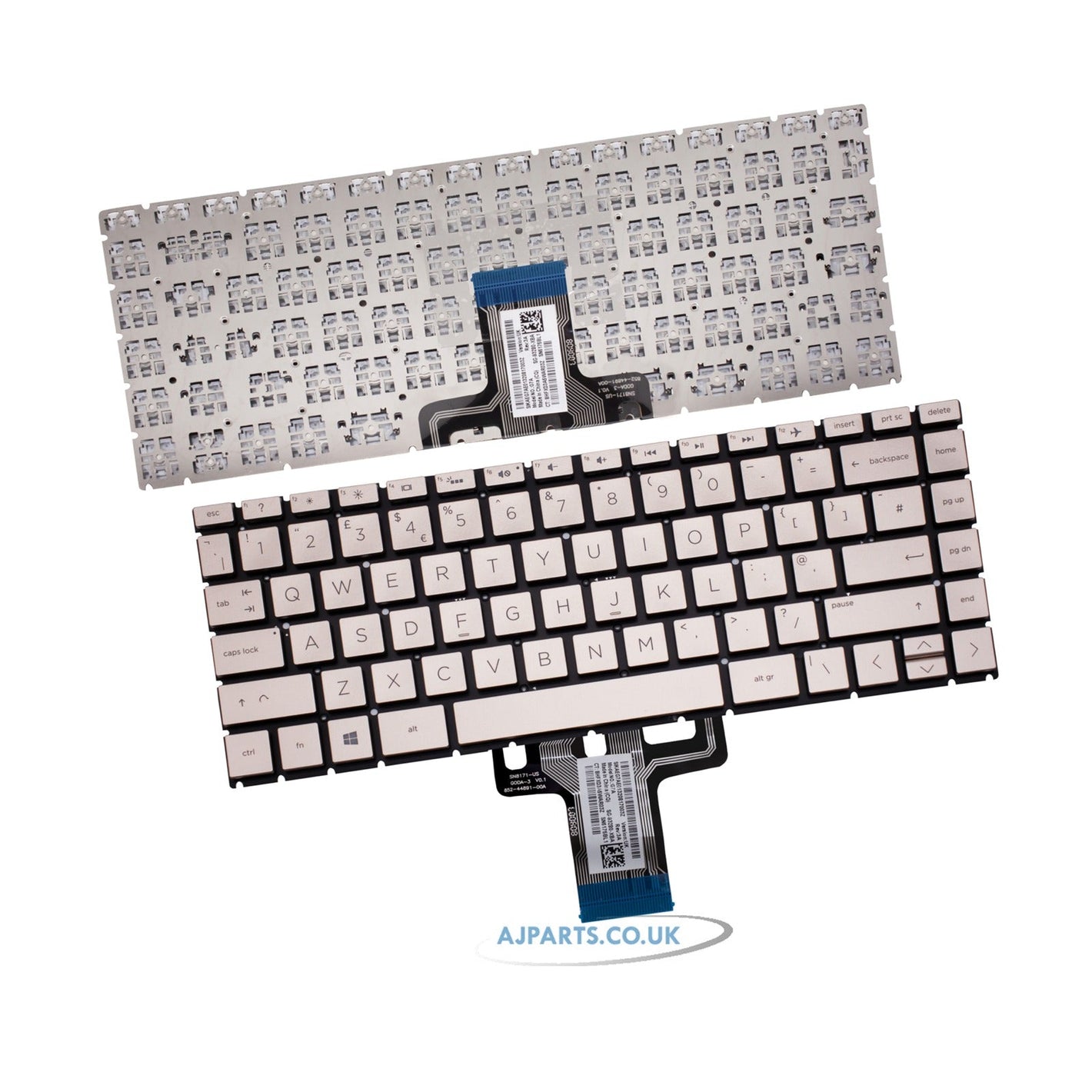 HP Pavilion 14-CE Series Gold UK Layout Replacement Laptop Keyboard