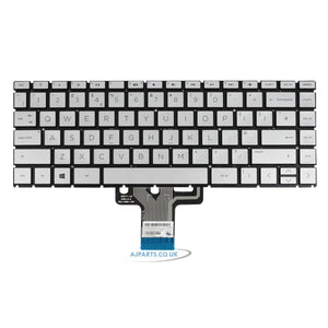 HP 14S-DQ0000 Series Silver UK Layout Non-Backlit Replacement Keyboard