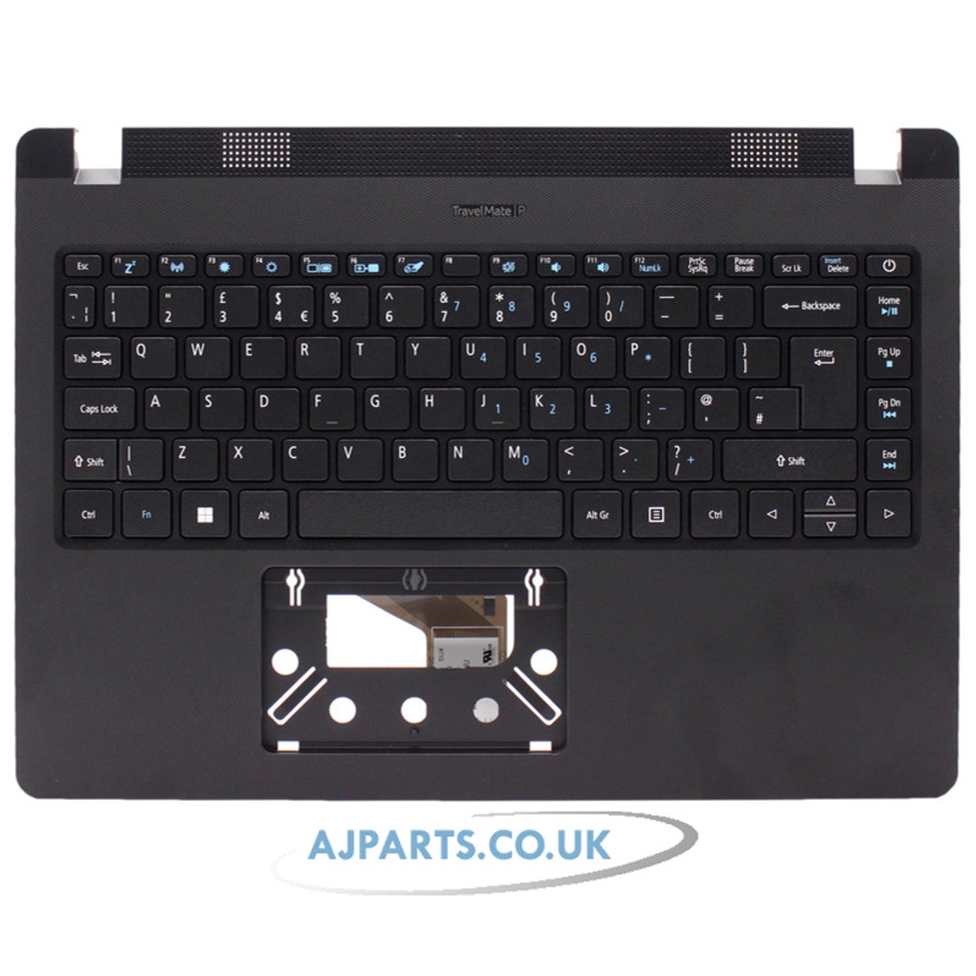 Acer Travelmate TMP214-41 Palmrest UK Cover Black Replacement Keyboard