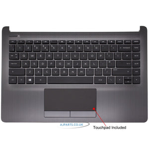 For HP 14-CF1502SA Laptop Notebook Compatible Keyboard Black & Palmrest With Touchpad