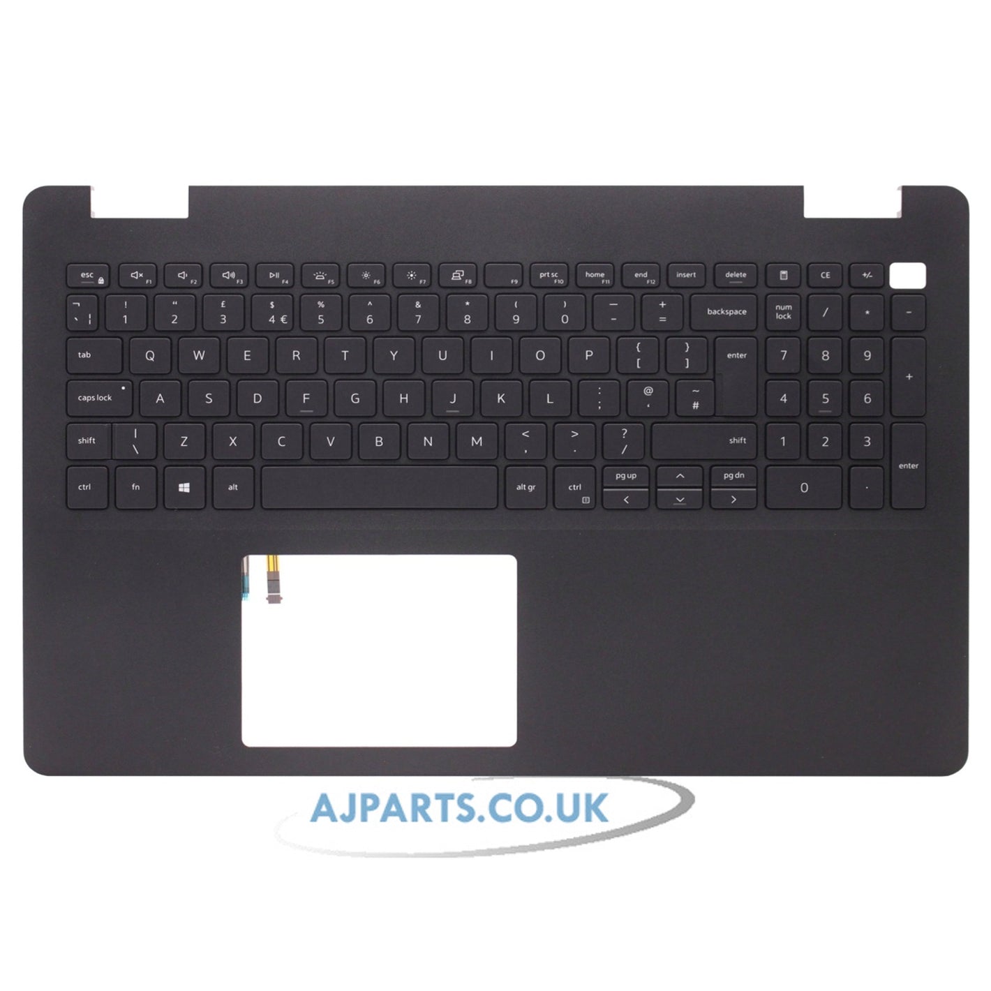 Dell Inspiron 15 350 Palmrest with Backlit UK Keyboard Black Replacement Top Case Housing