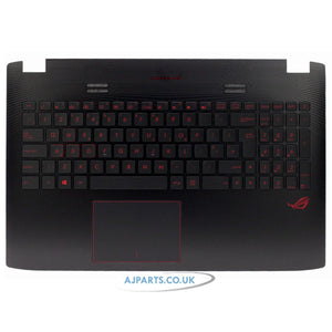 For Asus Rog GL552 Compatible Palmrest Case UK English Backlit Keyboard Black