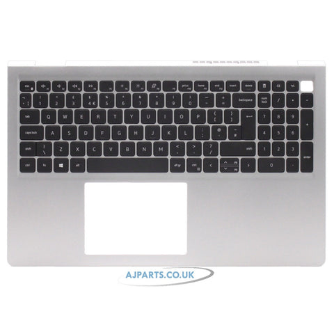 Compatible With Dell Inspiron 15 3520 Palmrest UK Layout Non-Backlit Silver Replacement Keyboard