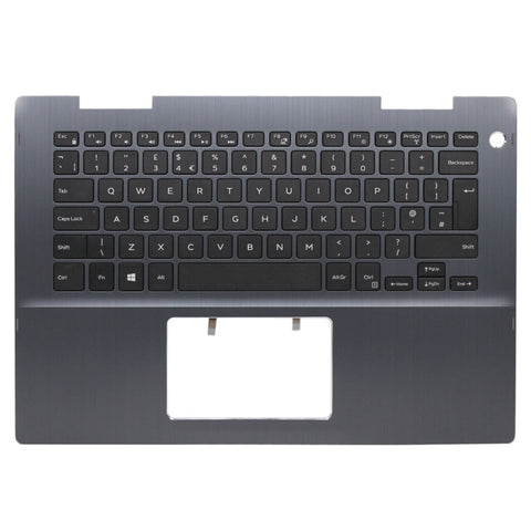 For Dell Inspiron 041KVJ 41KVJ Compatible Palmrest UK Grey Non-backlit Laptop Replacement Keyboard