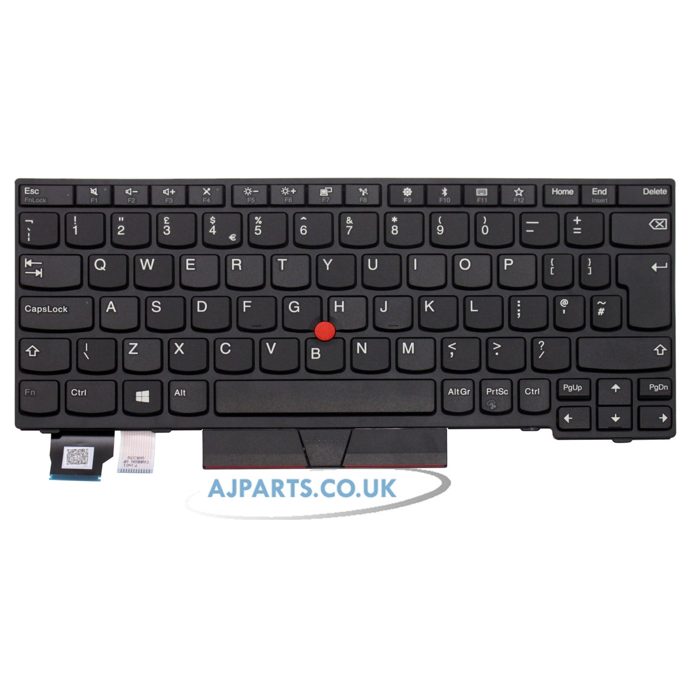 Lenovo ThinkPad X390 L13 UK Layout Non-Backlit Replacement Keyboard with Mouse Pointer