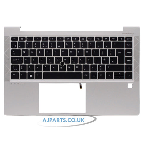 HP Elitebook 840 G8 Silver Palmrest Cover UK Layout Replacement Laptop Backlit Keyboard