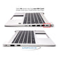 HP Probook 445 G8 Palmrest Cover UK Layout Replacement Laptop Backlit Silver Keyboard