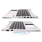 HP ProBook 650 G8 Palmrest with Backlit UK Keyboard Silver Replacement Top Case Housing