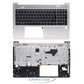 HP ProBook 450 G8 Palmrest with Backlit UK Keyboard Silver Replacement Top Case Housing