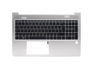 HP ProBook 450 G8 Palmrest with Backlit UK Keyboard Silver Replacement Top Case Housing