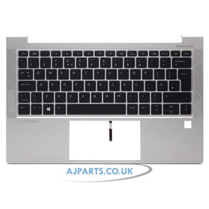 HP M08701-031 Backlit Palmrest UK Layout Laptop Keyboard Silver Replacement Top Case