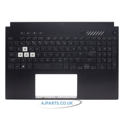 Asus Tuf F15 FX507 Backlit UK Layout Replacement Laptop Palmrest with Keyboard Black