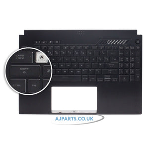 Asus Tuf F15 FX507 Backlit UK Layout Replacement Laptop Palmrest with Keyboard Black