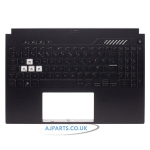 Asus Tuf F15 FX507 UK Layout Backlit Replacement Laptop Palmrest with Keyboard Black