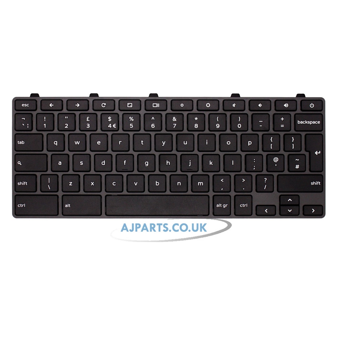 Dell Chromebook 11 5190 UK Layout Replacement Non-Backlit Keyboard with Frame