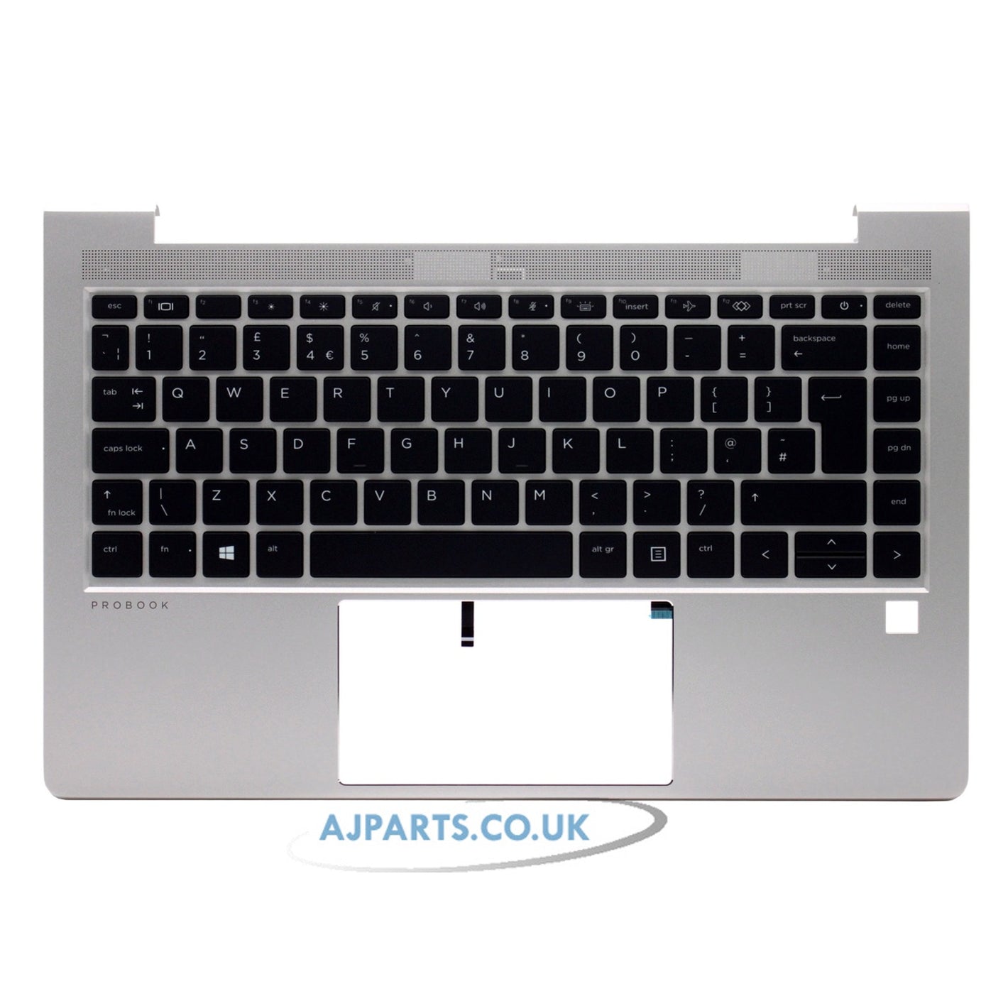 HP ProBook 440 G10 Palmrest UK Layout Laptop Replacement Backlit Keyboard Silver Dual USB-C Ports