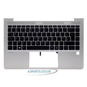 HP ProBook 440 G10 Palmrest UK Layout Laptop Replacement Backlit Keyboard Silver Dual USB-C Ports