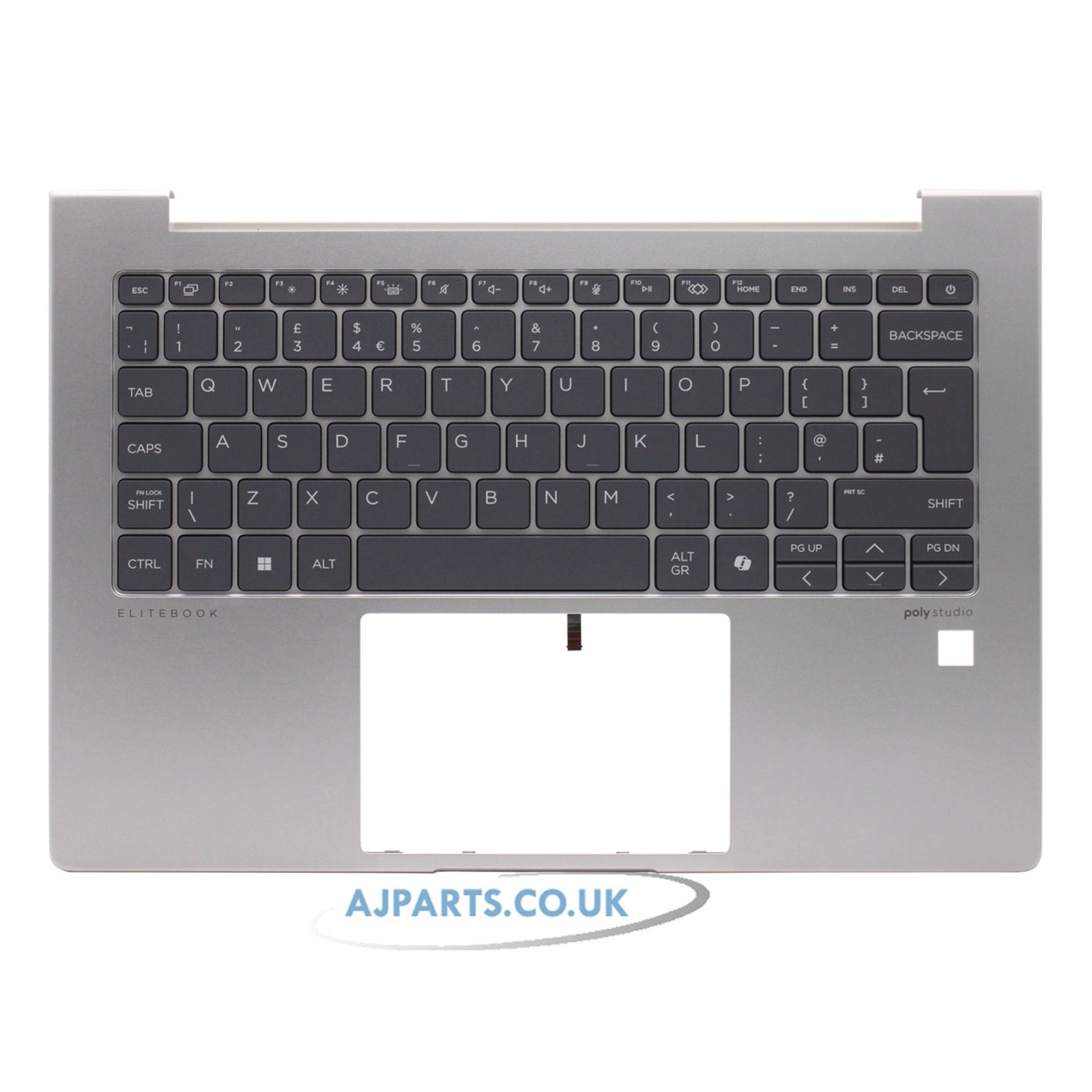 HP Elitebook 640 G11 UK Layout Laptop Compatible Palmrest with Backlit Keyboard Silver