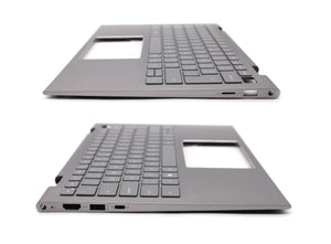 Dell 4GR69 04GR69 Backlit UK Layout Replacement Laptop Palmrest with Keyboard Silver
