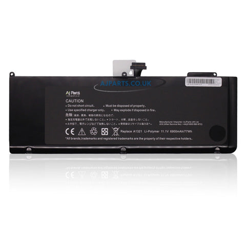 Apple A1321 / AP A1321-H-68-3S1P 3-Cell 11.1V 6900mAh/77Wh Replacement AJP Laptop Battery Black