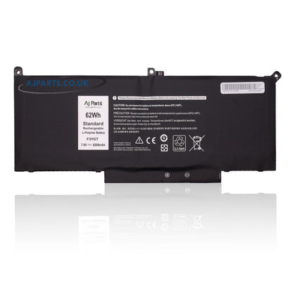 Dell Latitude F3YGT, F3YGT-S-2S2P 7.6V 8200mAh 62Wh 4-Cell Replacement AJP Laptop Battery