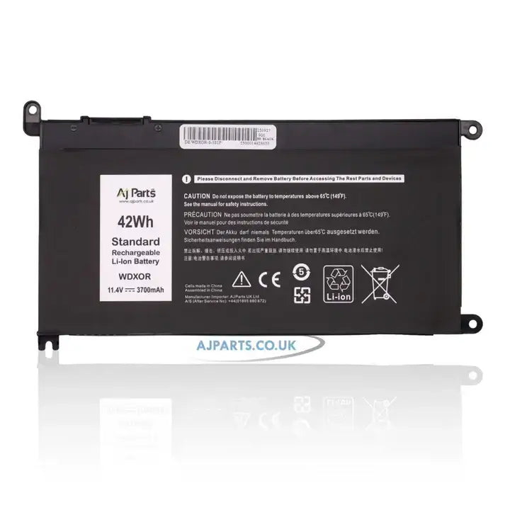Dell 0WDX0R 3-Cell 11.4V 42Wh 3700mAh Li-ion Replacement AJP Laptop Battery
