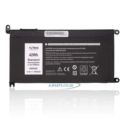 Dell 0WDX0R 3-Cell 11.4V 42Wh 3700mAh Li-ion Replacement AJP Laptop Battery