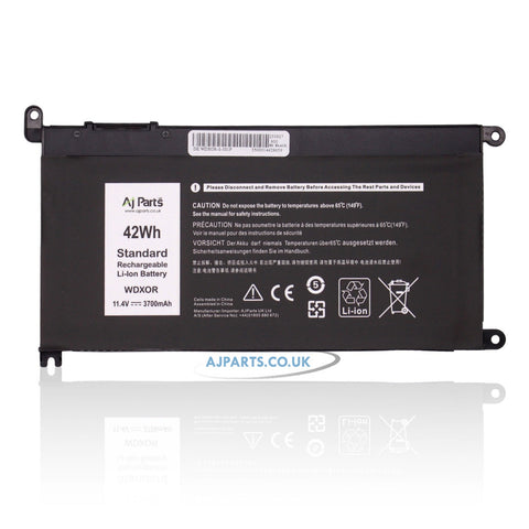 Dell WDXOR / WDXOR-S-3S1P 3-Cell 11.4V 42Wh 3700mAh Li-ion Replacement AJP Laptop Battery