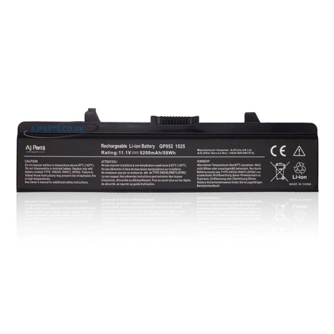 Dell Inspiron 1525 11.1V 5200mAh 58Wh 6-Cell (1525-4-3S2P) Replacement AJP Laptop Battery