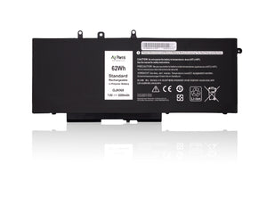 Dell GJKNX GJKNX-H-37-2S2P 4-Cell 7.6V 62Wh 8200mAh Black Replacement AJP Laptop Battery