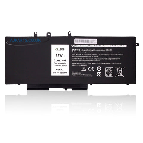 Dell GJKNX GJKNX-H-37-2S2P 4-Cell 7.6V 62Wh 8200mAh Black Replacement AJP Laptop Battery