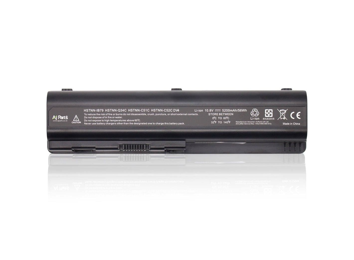 HP DV4-2045DX 10.8V 5200mAh 6-Cell Replacement AJP Laptop Battery
