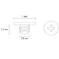 Laptop Hinge Screws – 7mm Flat Round Head, 2.5mm Diameter × 2.5mm Length (2.5mm × 2.5mm × 7mm), Replacement Set, 4-Pack