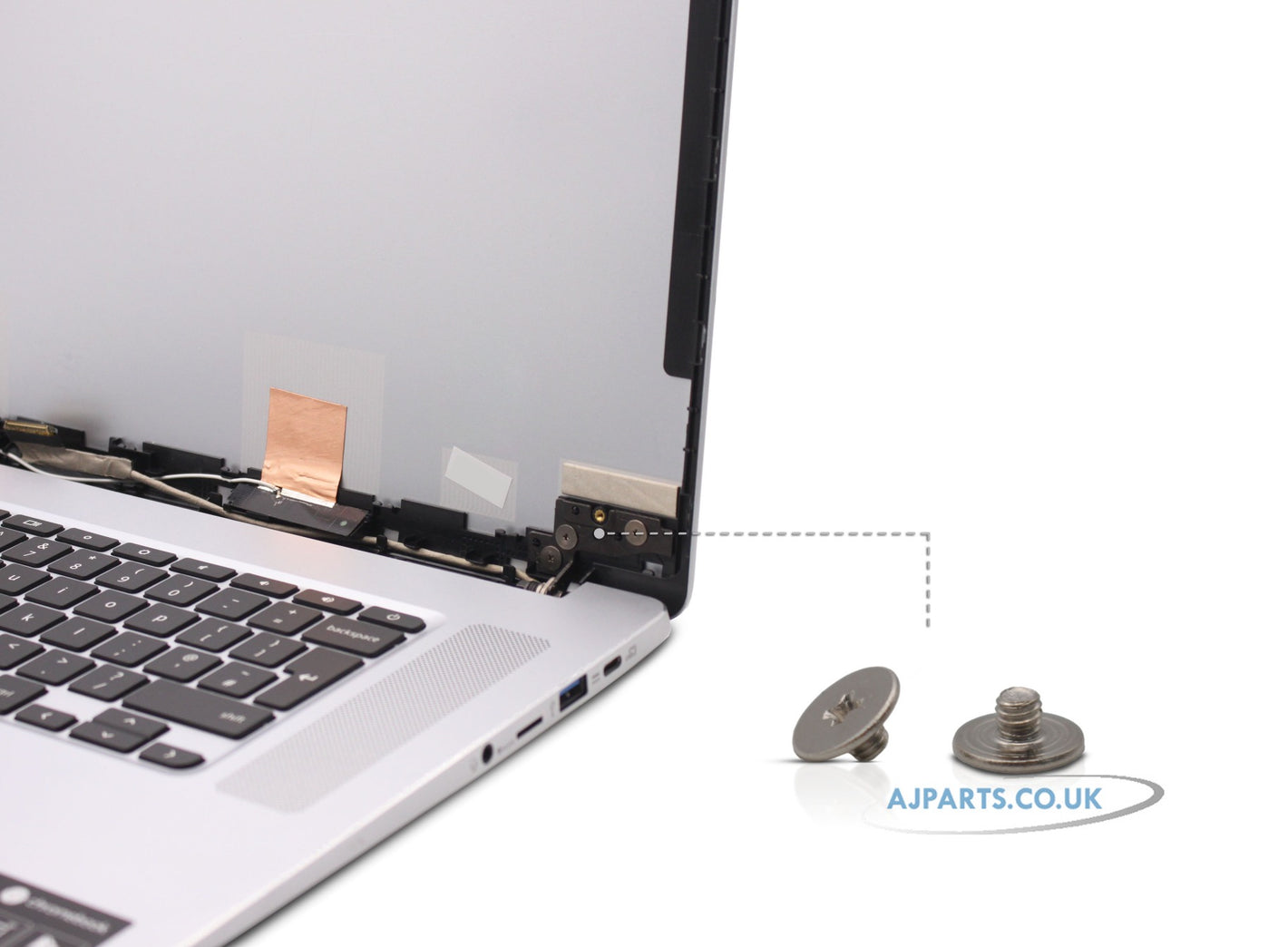 Laptop Hinge Screws – 7mm Flat Round Head, 2.5mm Diameter × 2.5mm Length (2.5mm × 2.5mm × 7mm), Replacement Set, 4-Pack