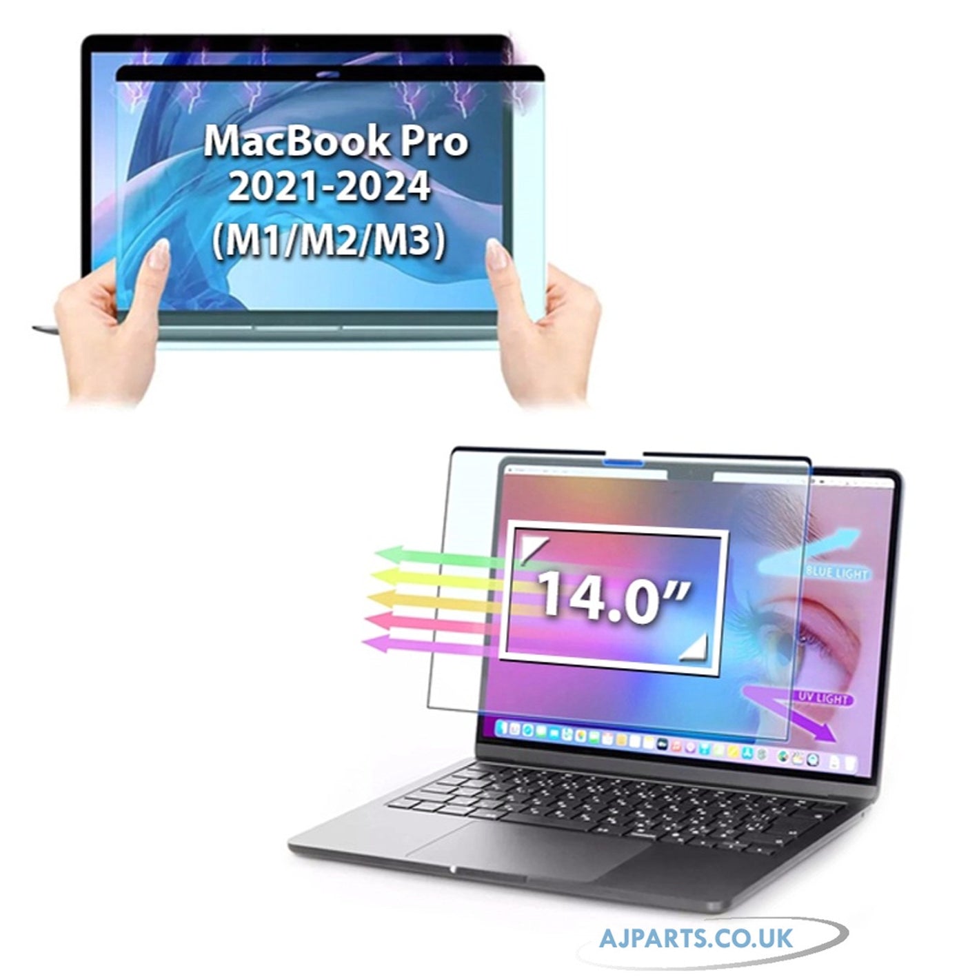 MacBook Pro (2021-2024 M1/M2/M3) 14.0 Inch For Magnetic Anti Blue Light Screen Protector