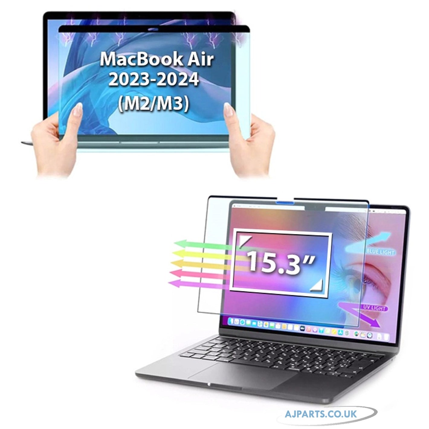 MacBook Air (2022-2023 M2/M3) 15.3 Inch For Magnetic Anti Blue Light Screen Protector