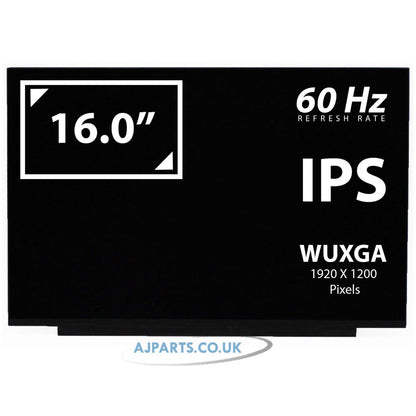 BOE NE160WUM-N41 16.0" 1920x1200 FHD+ IPS Non-Touch 30Pin 60Hz Laptop Replacement Screen