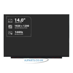 BOE NE140WUM-NX1 14.0" FHD+ (1920 x 1200) 16:10 IPS Non-Touch 40Pin 144Hz Laptop Replacement Screen