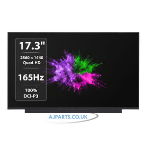 BOE NE173QHM-NY9 17.3" IPS 2560 x 1440 Quad-HD 100% DCI-P3 165Hz LED LCD Laptop Replacement Screen