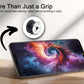 Black Phone Grip with Expanding Kickstand – Collapsible Holder, Universal Fit for Smartphones & Tablets