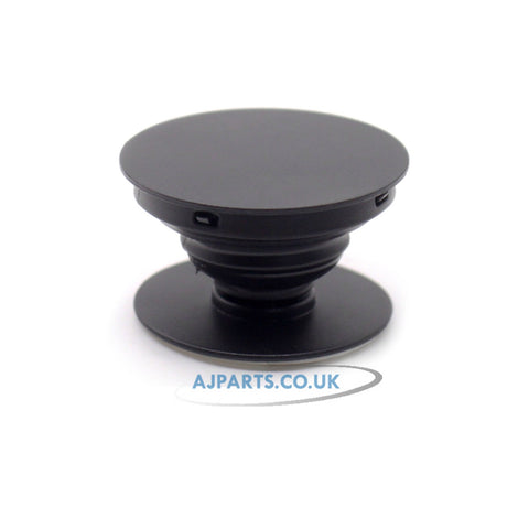 Black Phone Grip with Expanding Kickstand – Collapsible Holder, Universal Fit for Smartphones & Tablets