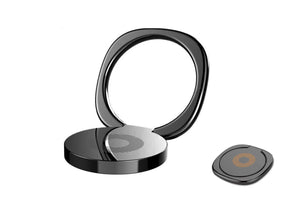 SecureGrip Ultra-Slim 360° Rotating Phone Ring Holder Anti-Drop Finger Grip & Kickstand for All Smartphones (Grey)