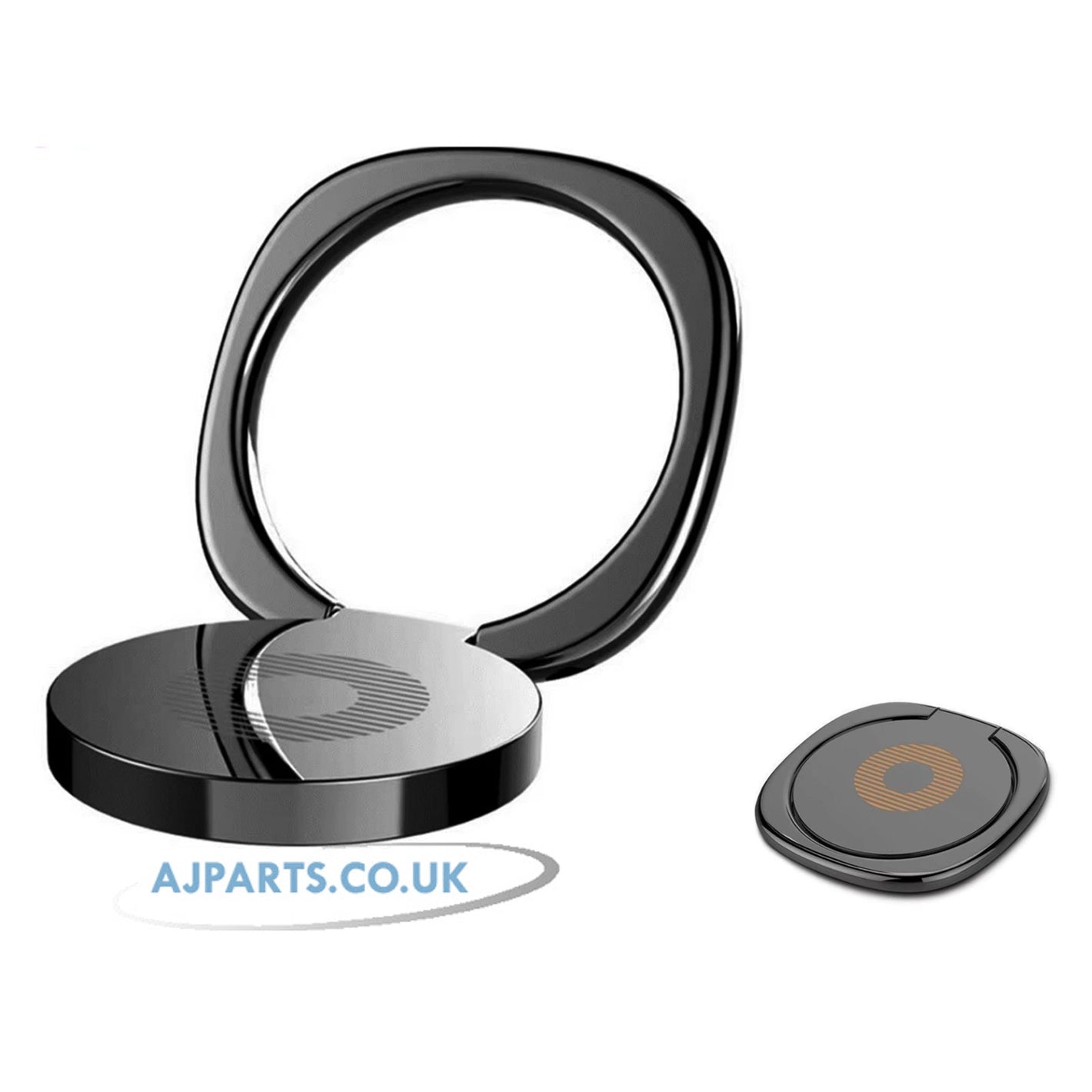 SecureGrip Ultra-Slim 360° Rotating Phone Ring Holder Anti-Drop Finger Grip & Kickstand for All Smartphones (Grey)